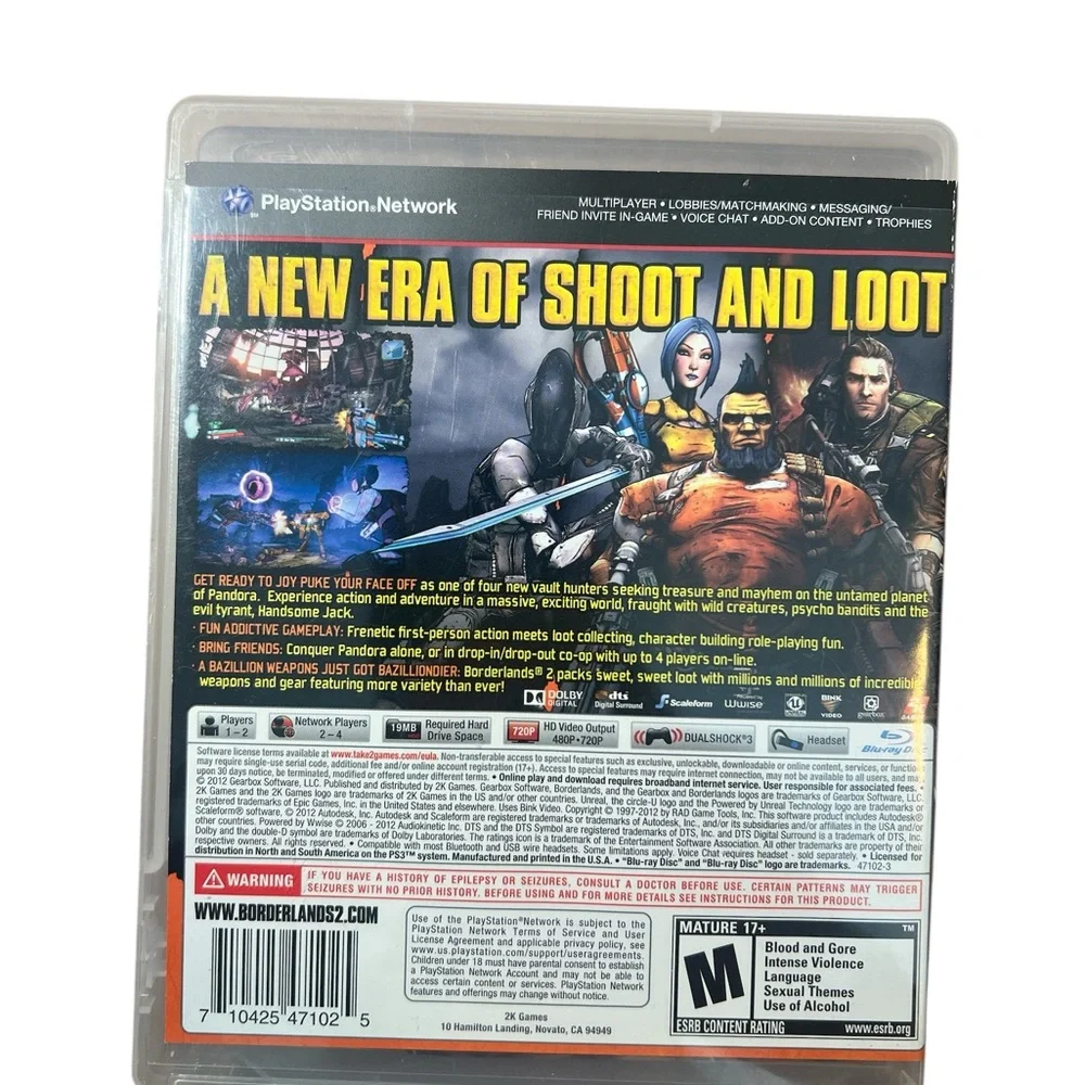 Sony PS3 Borderlands 2 Video Game - Tested!